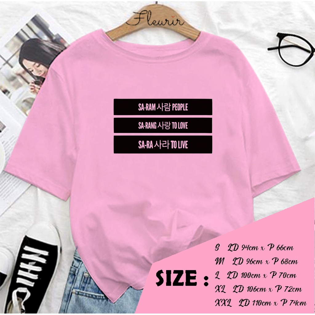 FLEURIR - KAOS OVERSIZE SARAM SARANG KATUN KAOS WANITA DEWASA TUMBLR TEE UNISEX JUMBO