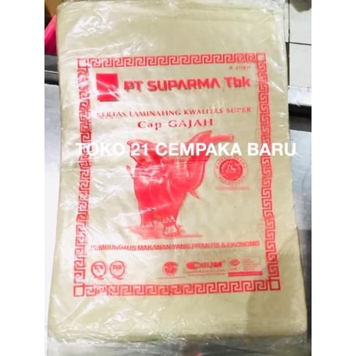 

Kertas Bungkus Nasi Ukuran BESAR Gajah Merah 1 pack | Kertas Coklat