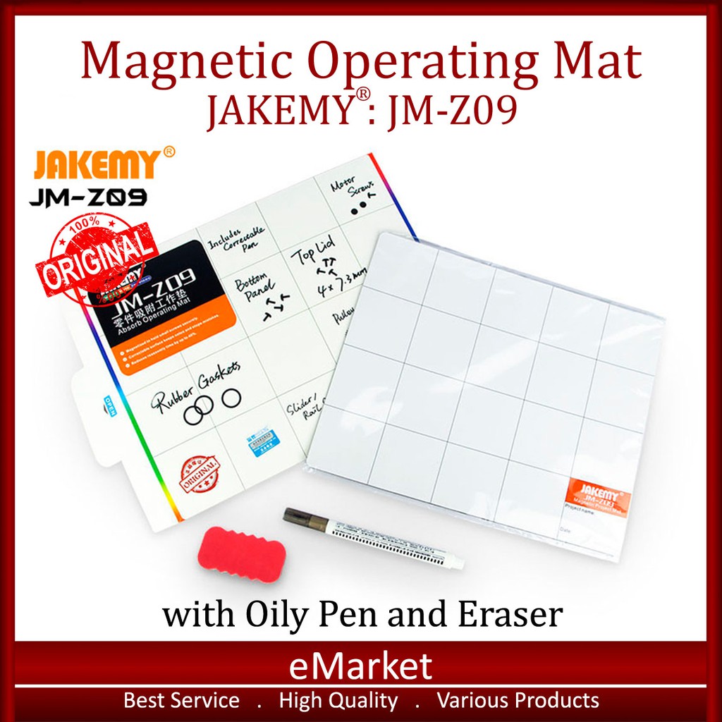 

Magnetic Operating Mat JAKEMY JM-Z09 ORIGINAL / Oily Pen Eraser / Karpet Kerja Magnetik / Erasable M