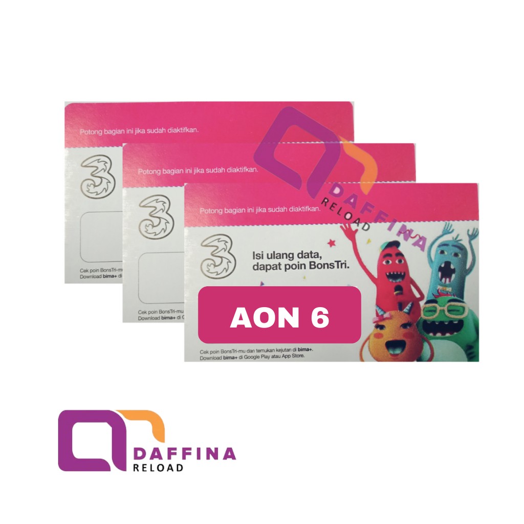 Tri New data AON 6 GB | Shopee Indonesia