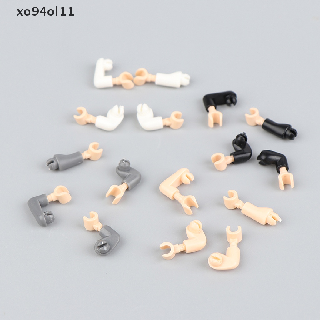 Xo 4pcs Mainan Balok Bangunsusun Mini Model Lego Bentuk Lengan Bengkok Untuk DIY Anak