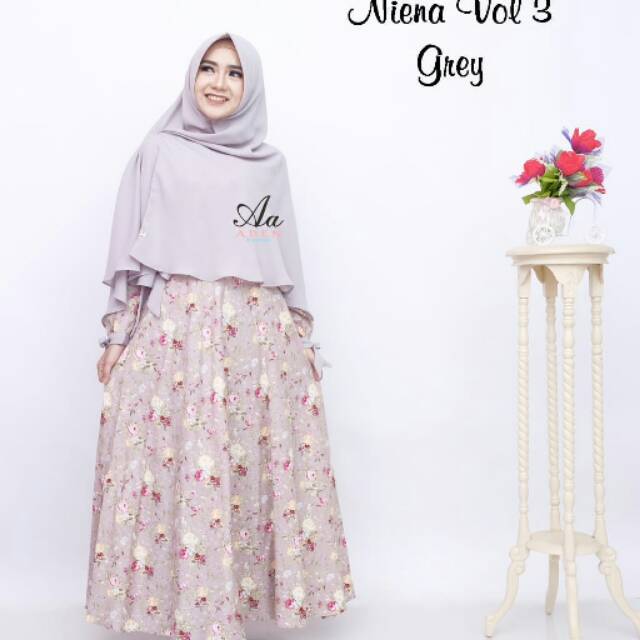 Niena dress vol.3 / gamis katun jepang motif /gamis niena by aden/dress niena by a.d.e.n/hijab rania
