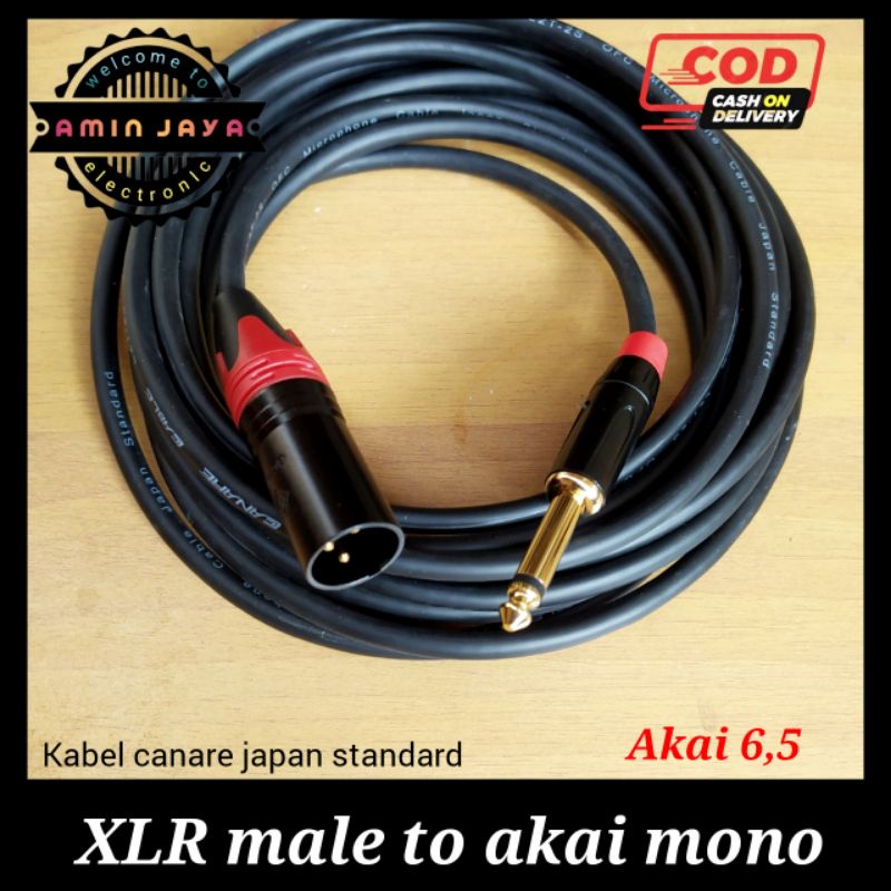 Kabel jack XLR male to akai mono 6,5