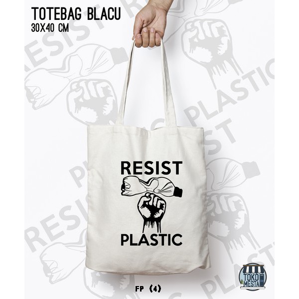 TOTE BAG BLACU 30X40 - PLASTIC FREE.01
