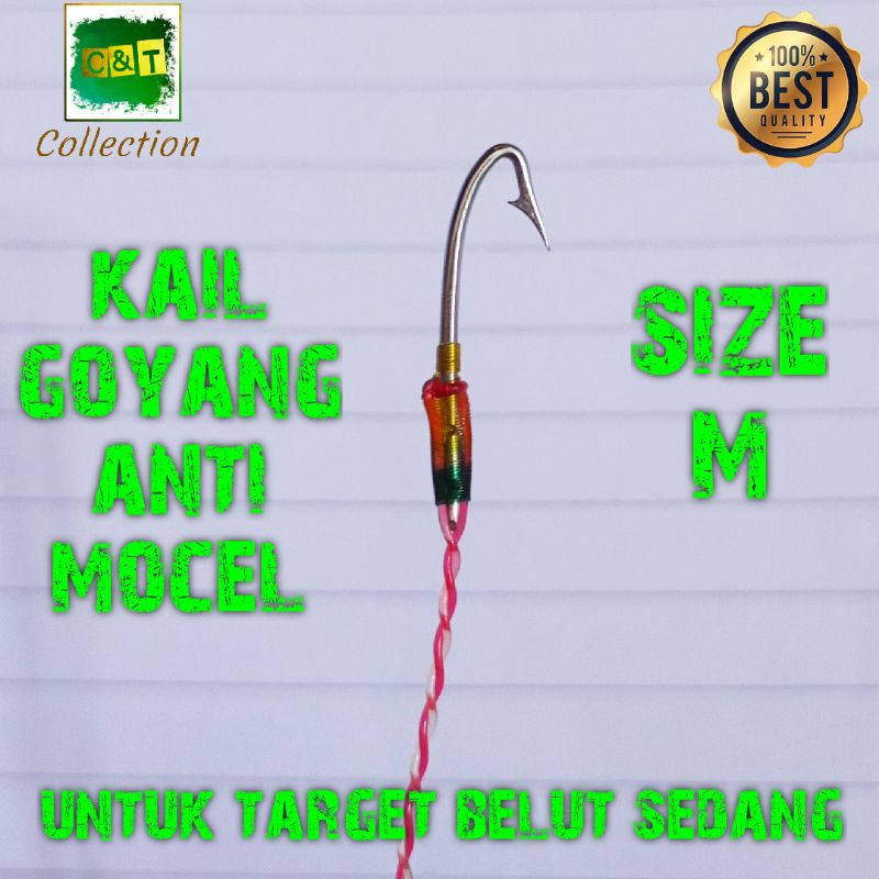 Kail Pancing Urek Belut Pancing Belut Kail Belut model Goyang Bahan Baja Ukuran M