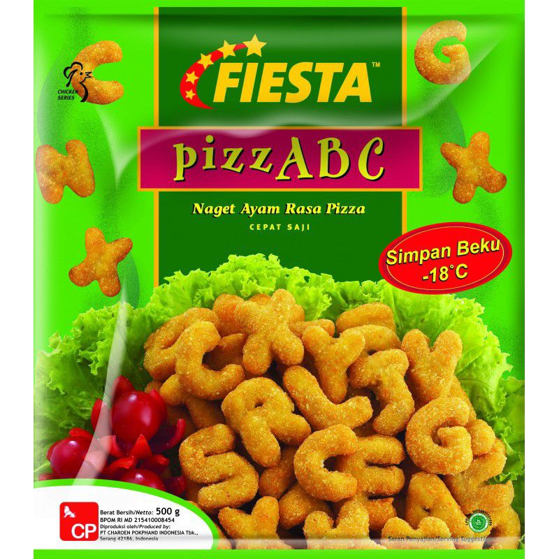 

Fiesta Pizza ABC 500gr / Naget Ayam Rasa Pizza / Chicken Nugget / Nuget