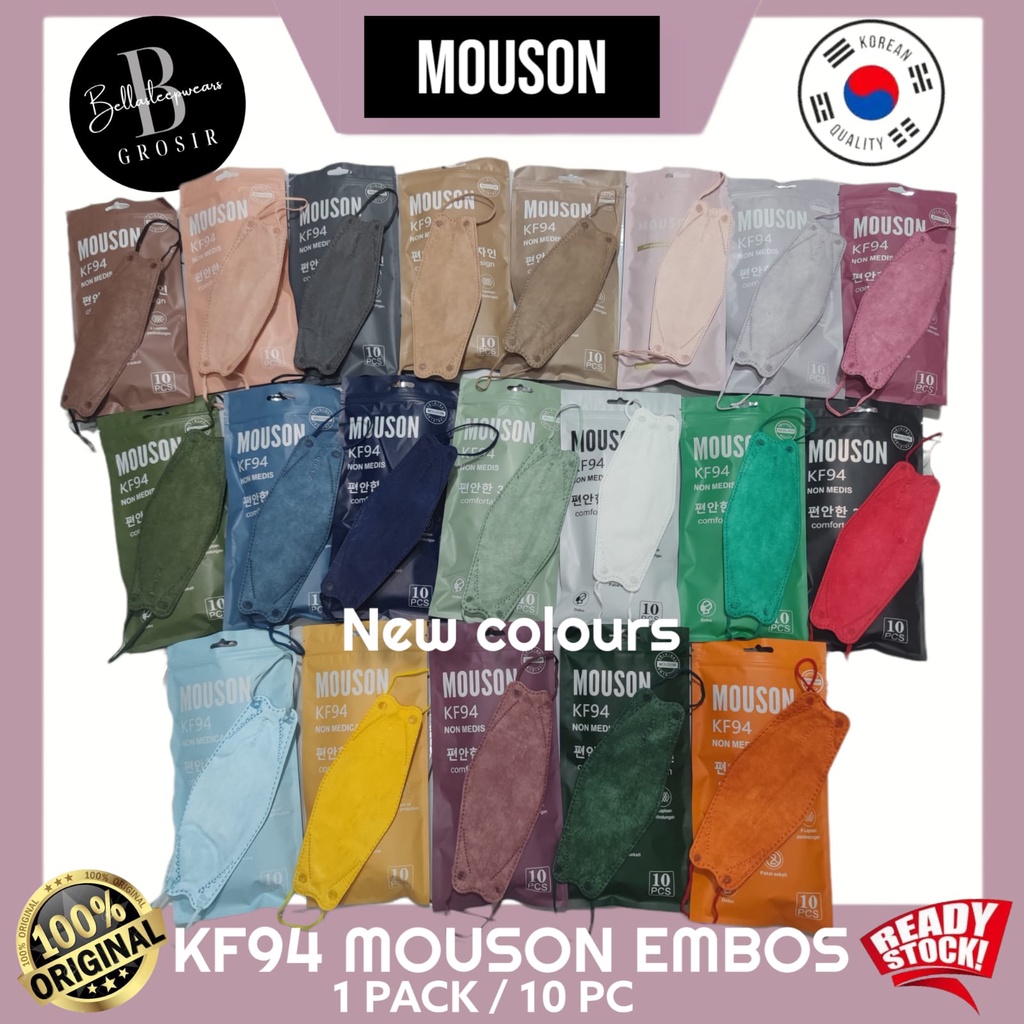 MOUSON KF94 EMBOS - MASKER PREMIUM KF94 MOUSON 4PLY MEDICAL GRADE - 10 PC