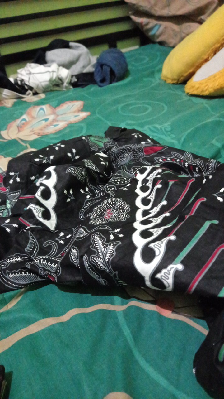 Bmb Ok Bswart Batik Hrb026 Kenongo Hem Pendek Padi Pekalongan M L Xl Batik Pria Murah Modern Grosir