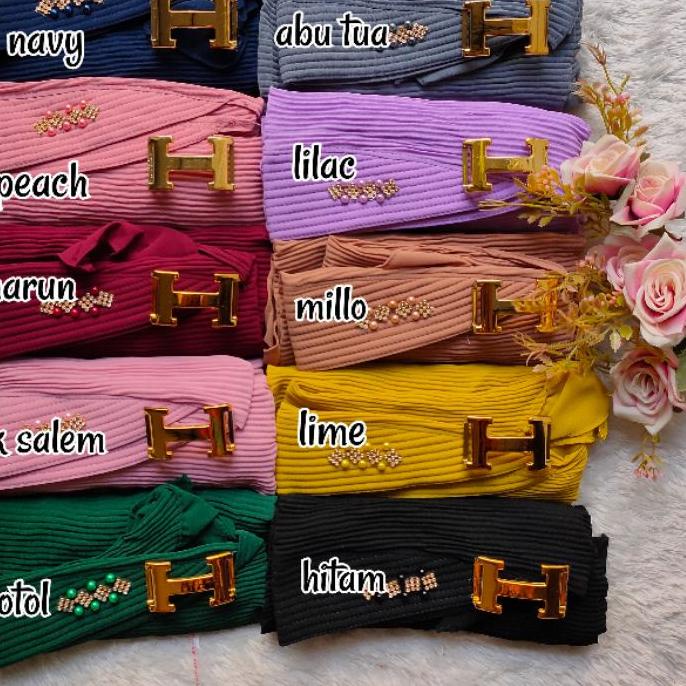 TERLARIS JILBAB PET REMPEL GESPER H / BERGO PLISKET GESPER / JILBAB PLISKET INSTAN / JILBAB REMPEL /