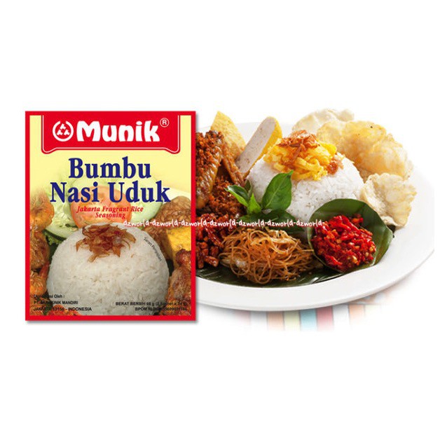 Munik Bumbu Nasi Uduk Jakarta Fragrant Rice Seasoning Bumbu Instan 68gr