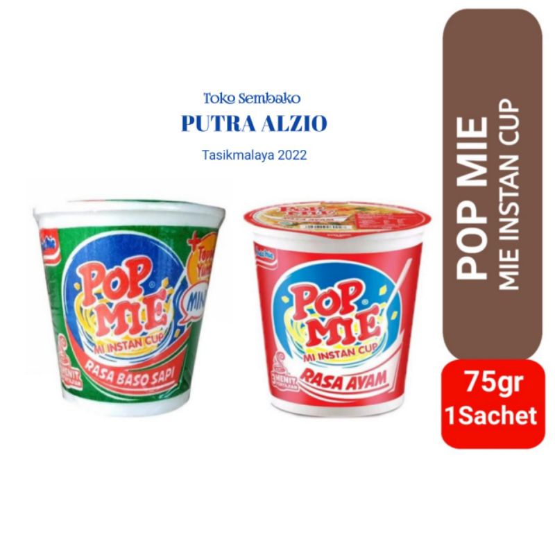 

Pop Mie Instant Rasa Ayam Baso Sapi 75gr