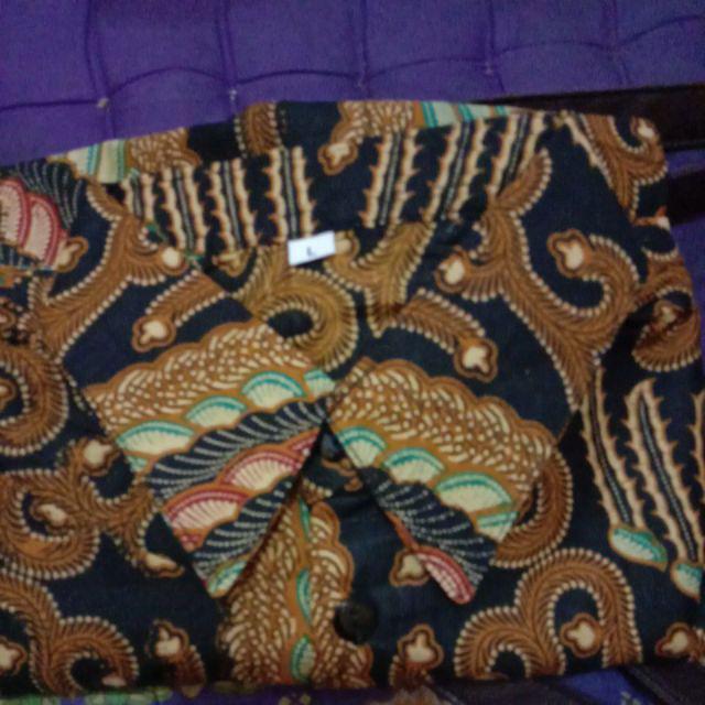 Hem Kemeja Atasan Batik Anak Laki-laki Sogan