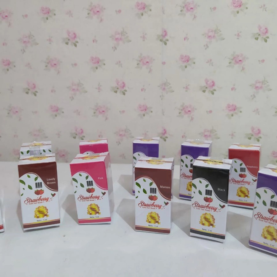 Kutek henna Strawberry Nail Henna Kutek Henna 15ml dan 5ml