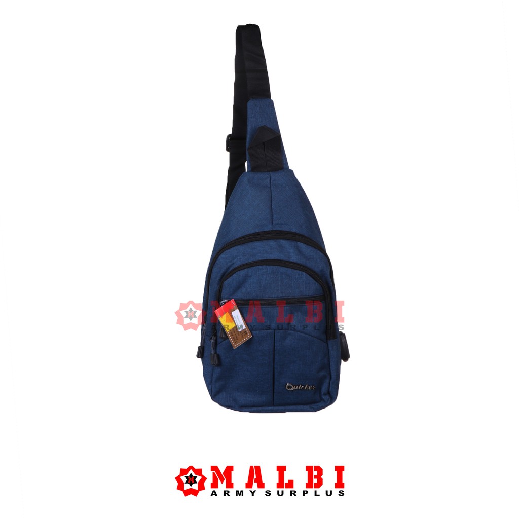 Tas Slingbag Slempang Pria Quicker Biru