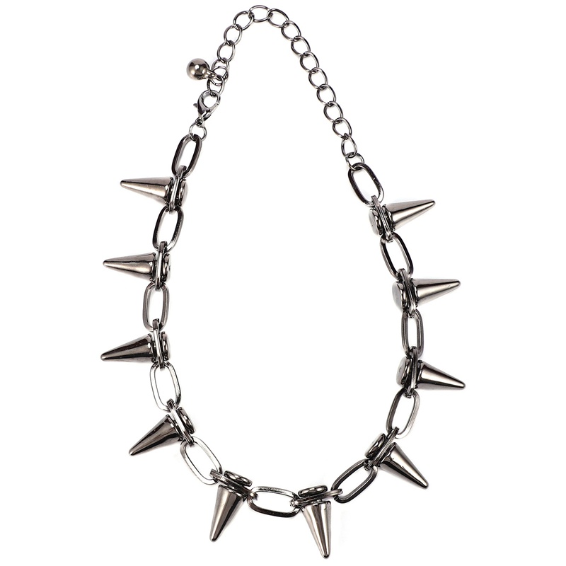 Metal Spikes Studs Rivets Punk Goth Kalung Choker Kerah