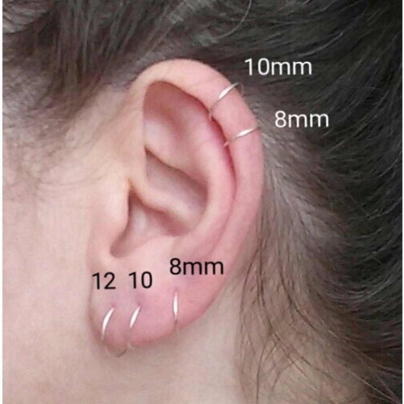 We Flower 1 Pasang Anting Klip Tulang Telinga S925 Silver Bentuk Bola Kupu-Kupu Bintang Bulan Gaya Korea Untuk Wanita