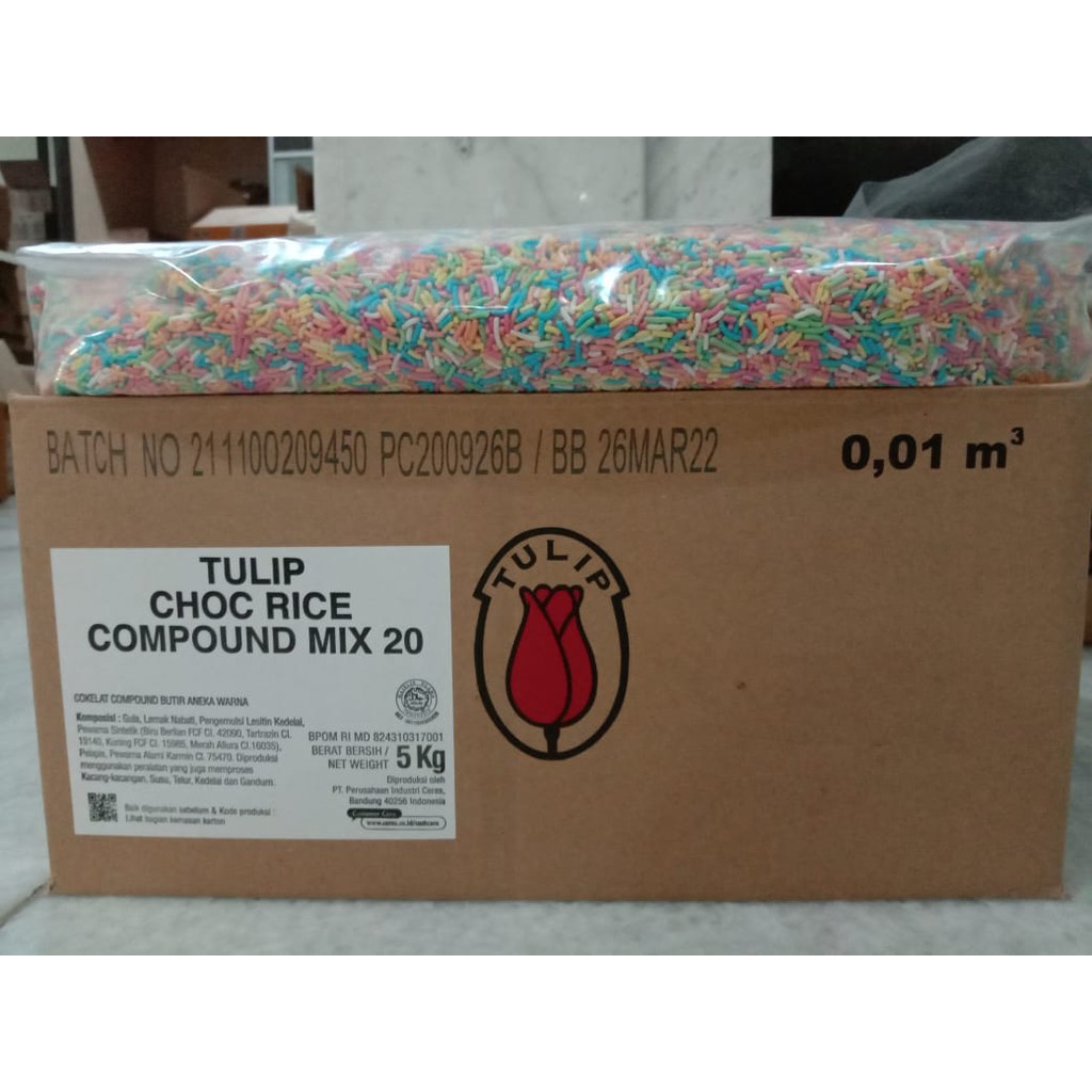 

Tulip Chocorice Rainbow Mix Meses Warna Warni 500 Gr