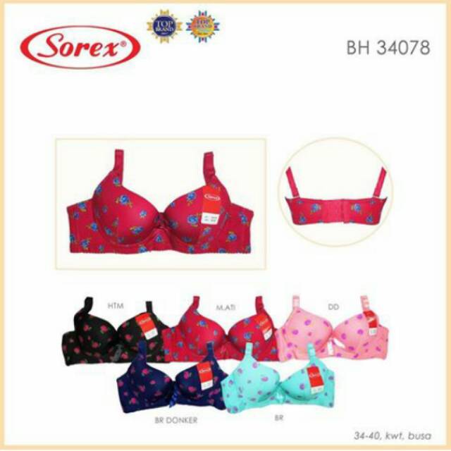 Bh 34078 Bra SOREX motif bunga 34078