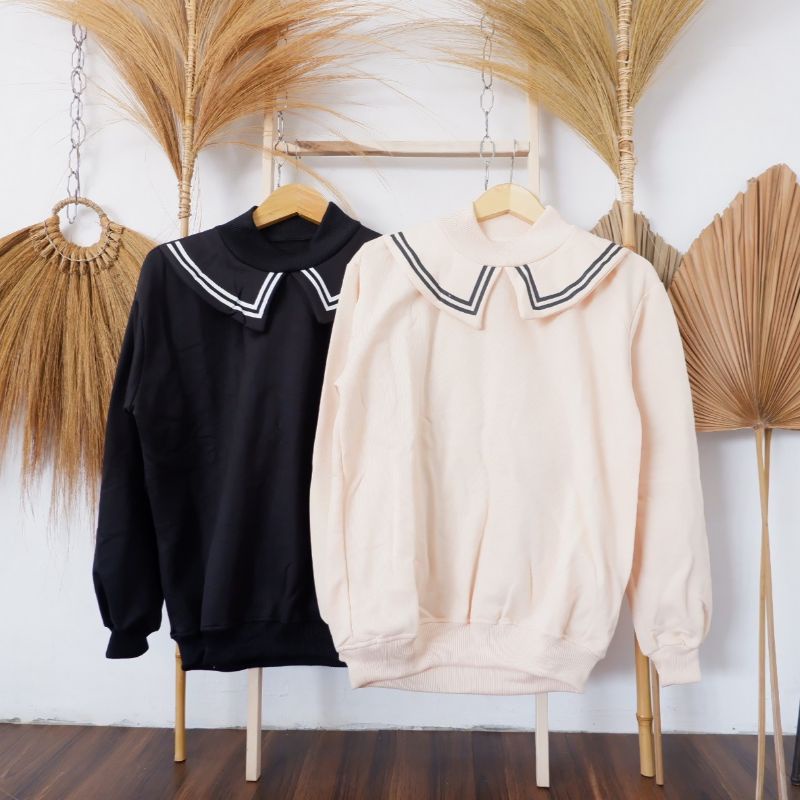 BAYAR DITEMPAT - SWEATER DENAY KERAH BASIC KOREA PRIA WANITA / SWEATER KOREAN MURAH / SWRATER KERAH 