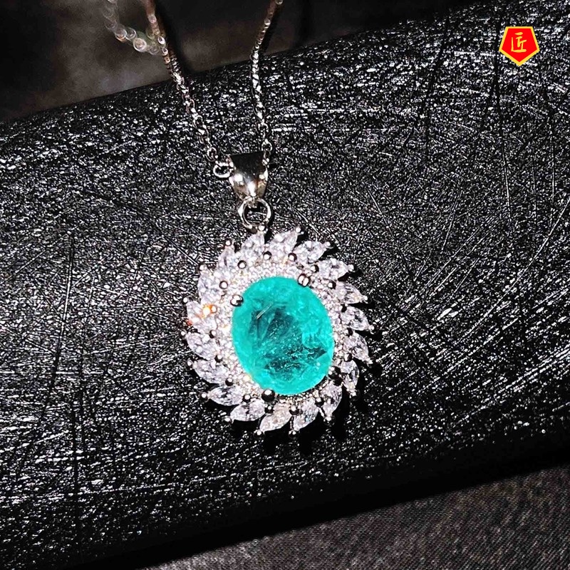 [Ready Stock]Light Luxury Gem Pendant Banquet Party Necklace Temperament