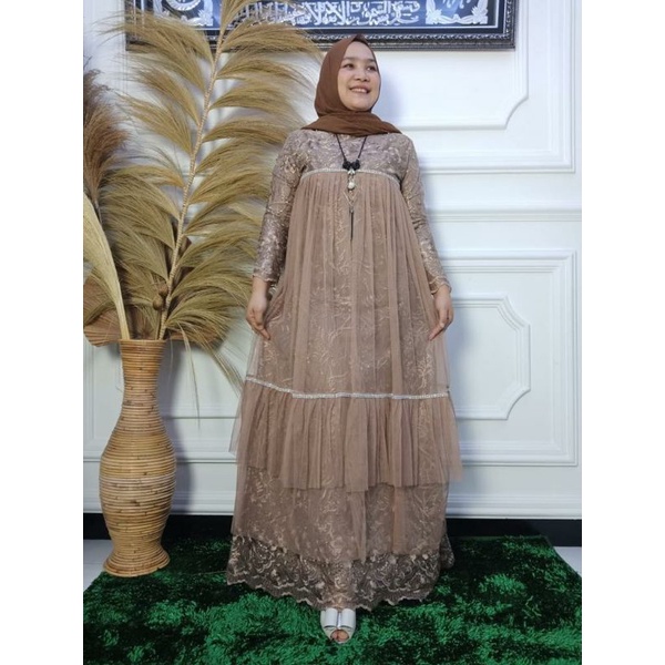 Kebaya Gamis Putri Nilam / Kebaya Dress Pesta / Kebaya Kondangan / Gamis Pesta Mewah / Gamis Kebaya Tutu