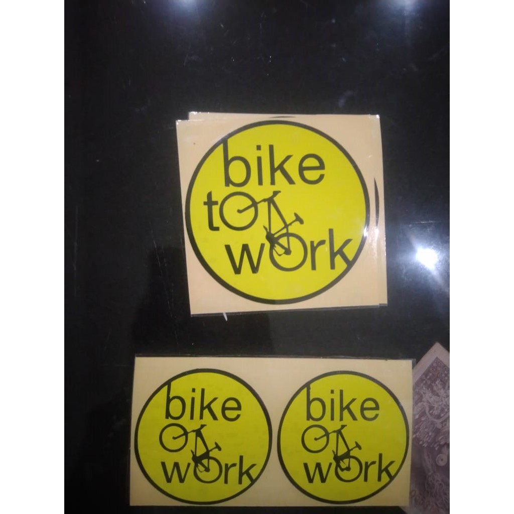 

sticker cutting bike to work 2 warna