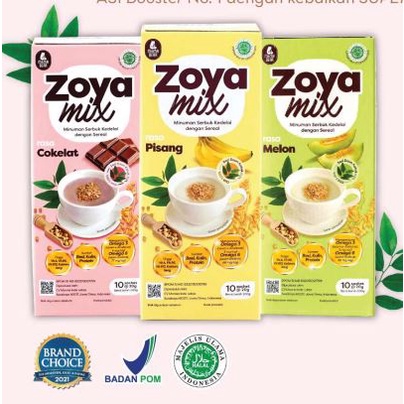 MamaBear ZoyaMix Sereal Kedelai dengan daun Katuk Rasa Cokelat Banana Melon  | Pelancar ASI Booster