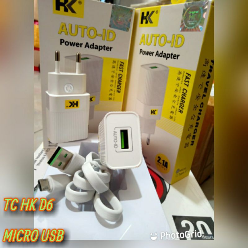 TC HK D6 FAST CHARGING CHARGER 2.1A 1 USB MICRO