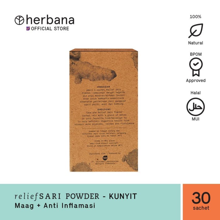 

tradisional-minuman- herbana relief sari powder kunyit - isi 30 sachet @4g -minuman-tradisional.