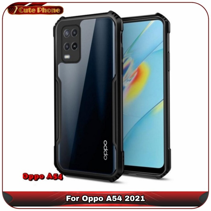 Casing Hard Soft Case OPPO A54 A 54 AirBag Clear Cover Softcase