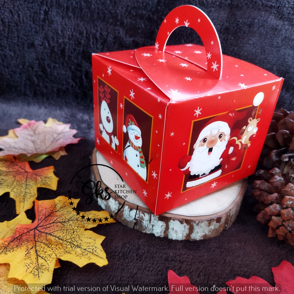 

kotak dus box gift natal -santa