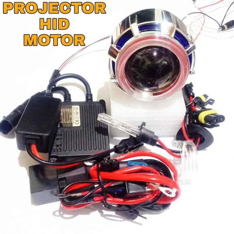 LAMPU PROJECTOR HID XENON 3 inch MOTOR MOBIL ANGEL EYE