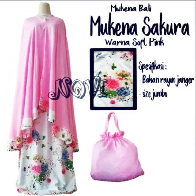 Mukena bali rempel sakura jumbo