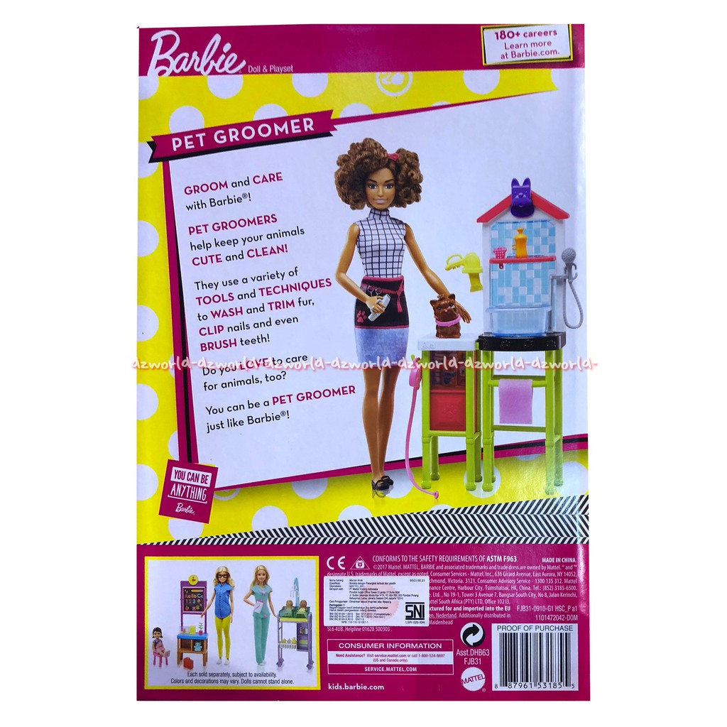 Barbie Pet Groomer Mainan Boneka Barbie Groom Care Perawatan Hewan