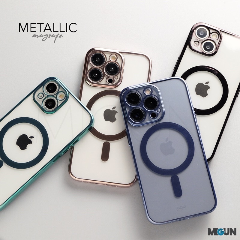 New! (1) Metallic Magsafe - Fullcover Softcase for iPhone 11 11PRO 11PROMAX 12 13 MINI PRO PROMAX XR XSMAX