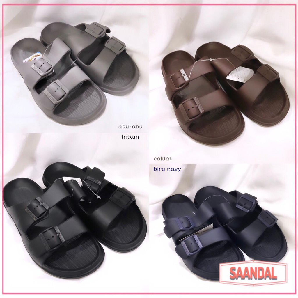 Sandal Selop 2 TALI 2 BAN Pria Inkayni YK6030 Warna Polos, Anti Licin Karet(BISA SATUAN COD)