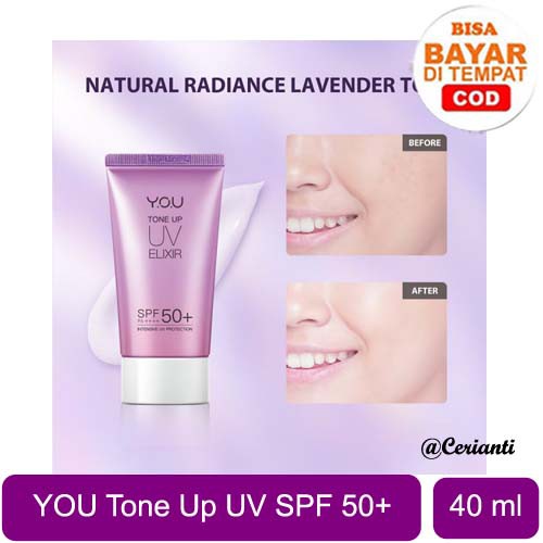 YOU Daily Skin Goods Tone Up UV Elixir SPF 50+ PA++++ [Sunscreen dengan Efek Tone Up]