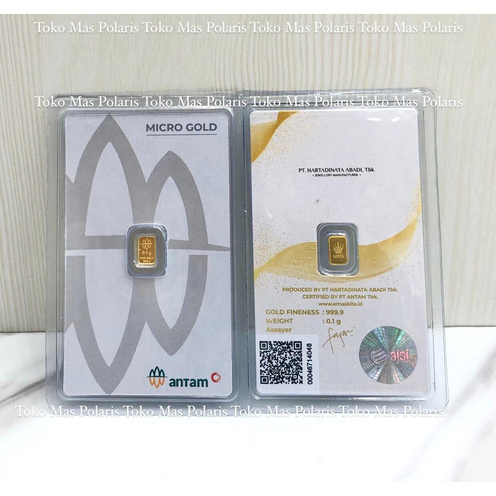 Logam Mulia Emasku Hartadinata Abadi 0.1 gram emaskita LM Emas Mini Gold 24K Microgold ANTAM