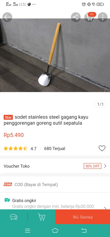 Capitan Capit Penjepit Makanan Stainless Steel Besi Ukuran Sedang