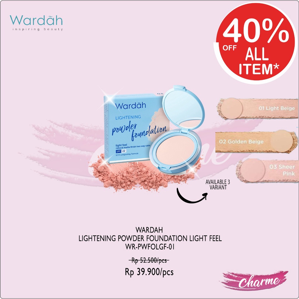 (READY &amp; ORI) Wardah Lightening Powder Foundation Light Feel