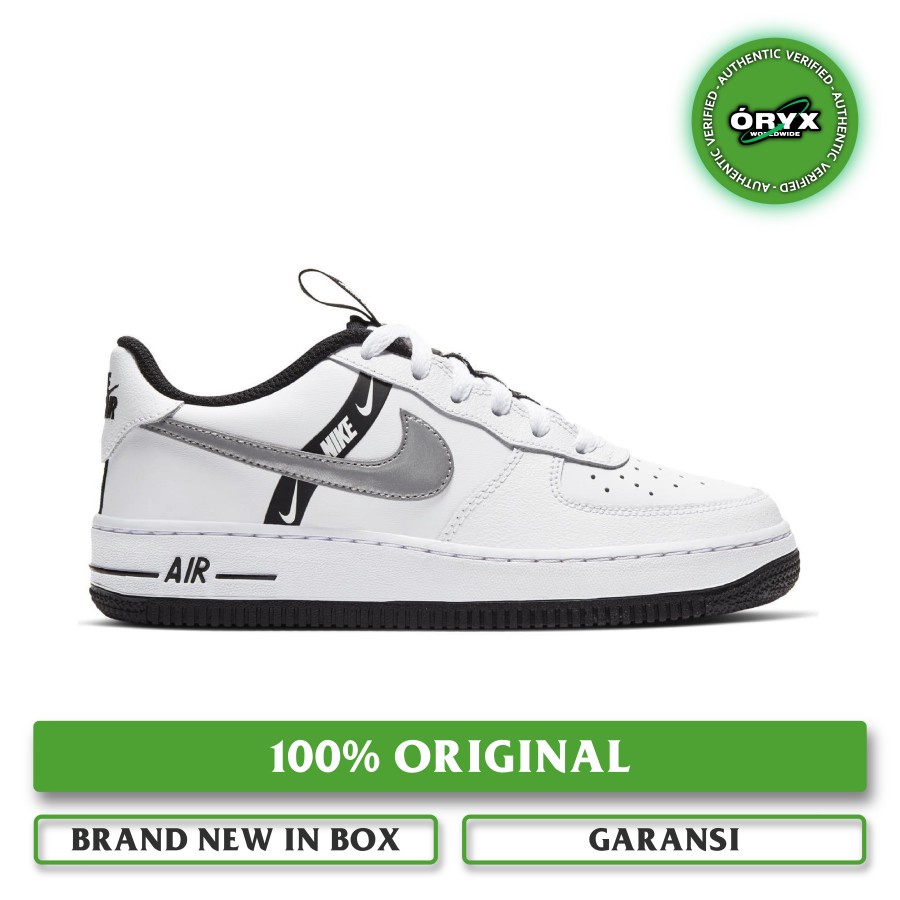 Nike Air Force 1 LV8 Gs Worldwide White / Black / Reflective Silver (CT4683-100) 100% ORIGINAL
