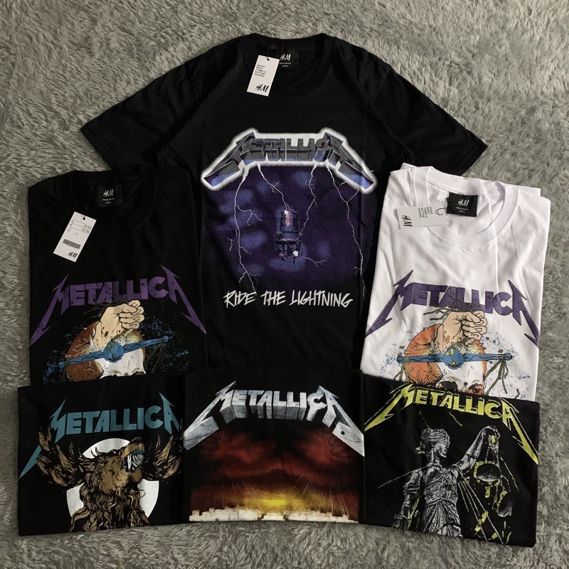 KAOS BAND METALLICA VINTAGE  - BANYAK WARNA VARIASI BEST SELLER