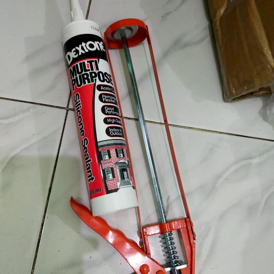 

Stok terbatas!.. Lem+Sodokan Dextone Lem Silicone Sealant / Lem Kaca Akuarium Aluminium 300 ML Clear