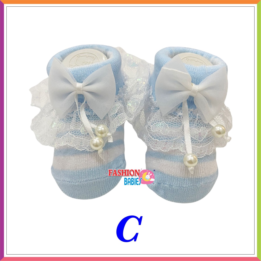 ❤ FashionBabies ❤ MAMIMU KAOSKAKI RENDA PITA / KAOS KAKI NEWBORN PREMIUM TEBAL