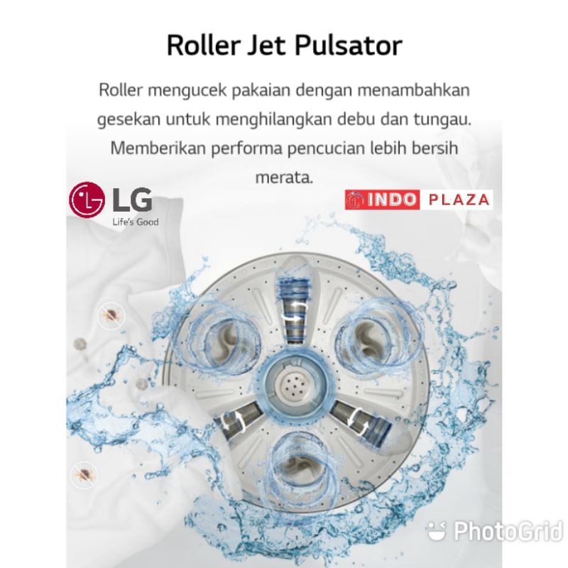 MESIN CUCI 2 TABUNG 14 kg / 14Kg LG P1400RT /RTM