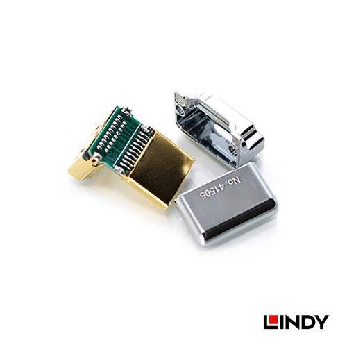 LINDY Part Adapter HDMI Male to Female Down Angle 90 Degree - 41505