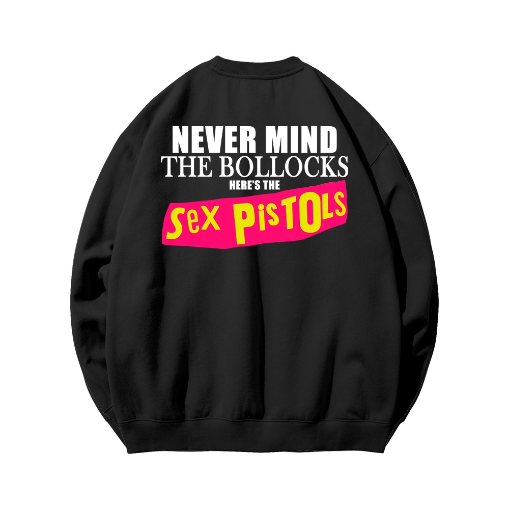 SWEATER PRIA DISTRO CREWNECK BAND SEX PISTOLS BAHAN KATUN FLEECE TEBAL