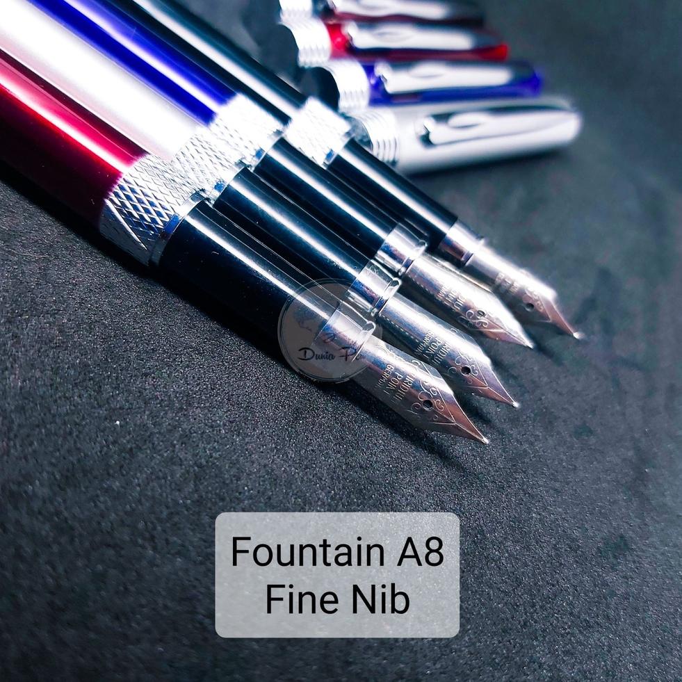 

[KODE PRODUK MERMB6997] Fountain Pen FH A8 Fine Nib, Pena Tinta Mata Halus 0.3mm Metal Nib Bahan Metal Bisa Grafir