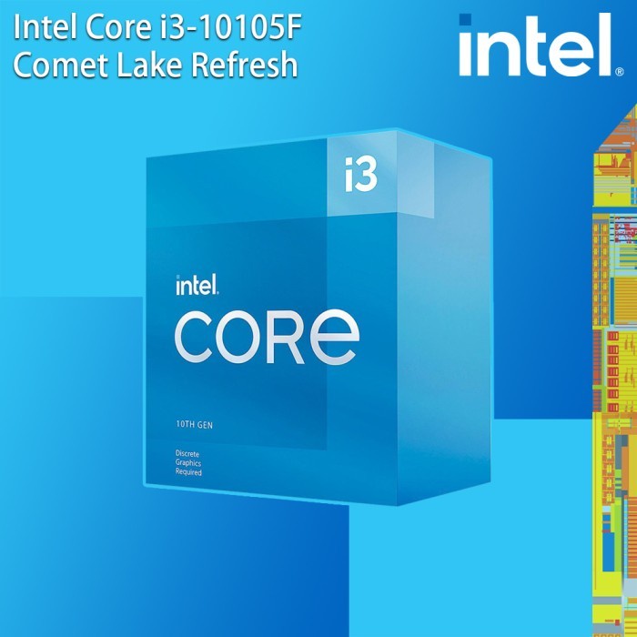 Processor Intel Core i3-10105F Up To 4.4GHz LGA1200 Comet Lake Refresh