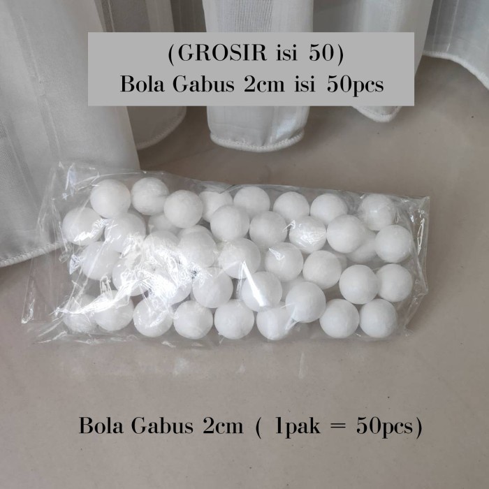 

Bola Gabus 2cm / Bola Gabus Styrofoam diameter 2cm HARGA GROSIR 50 pc